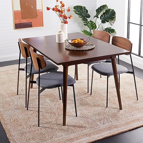 Safavieh Tapis Contemporain pour Salon, Salle à Manger, Chambre à Coucher - Abstract Collection, Tapis à Poil Court, Ivoire et Rouille, 244 X 305 cm