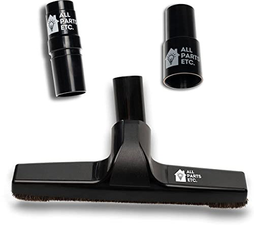 ALL PARTS ETC. 10 Vacuum Floor Brush Attachment for Vacuum Accessories and Attachments 1 1/4, Includes Two Adapters for 1 3/8” & 1.5 Compatibility for Shop Vac, Shark, Kirby, Hoover, Eureka Vacuums