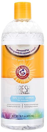 ARM & HAMMER Fresh Spectrum Coconut Mint Puppy Water Additive, 473ml, Best Dental Care for Puppies, Removes Plaque & Tartar, Freshens Breath & Cleans Teeth, No Brushing, Easy to Use Pet Oral Hygiene