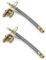QWORK® Extension Valve de Pneu, Pneu Valve Rallonge pour Pneu de Camion, Bus et Remorque, 18cm, Lot de 2