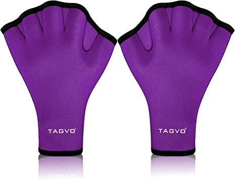 TAGVO Guantes acuáticos para la Resistencia de la Parte Superior del Cuerpo, Guantes de natación reticulados con muñequera, Costura del Pozo, Sin decoloración, Tamaños para Hombres Mujeres Adultos