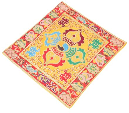 Abaodam Cuscino Doppio Strato per Ciotole Sonore Buddiste in Stoffa Broccatello Leggero e Compatto Accessori per Meditazione
