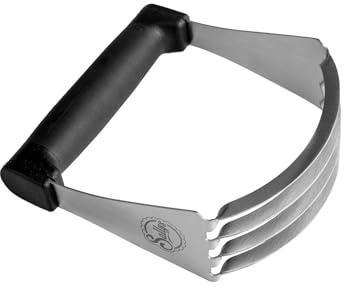 Sallys degmasher av rostfritt stål och ergoniskt silikonhandtag – degmixer, bakning tillbehör för blandning och hackning av ingredienser, diskmaskinssäker
