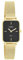 Oozoo Vintage Damen Uhr Gold/Schwarz | Armbanduhr Damen mit Mesharmband | Moderne Uhr für Frauen | Edle Analog Damenuhr in rechteckig C20354 (24x28mm Gehäuse)