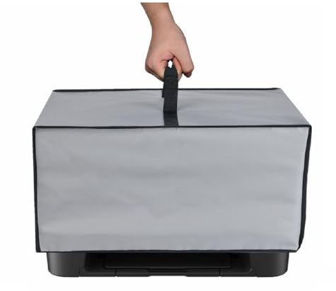 Schwerwiegender Stoff Wasserdichter Nylon Drucker Staubabdeckung Kompatibel Mit Canon PIXMA TS3550i / TS3551i / TS3450 /TS5350i Multifunktionsdrucker (Silbergrau)