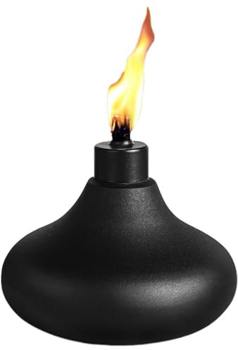 Torche de Table en Métal Lampe de Poche Rechargeable - Réservoir de Remplissage Lanterne De Table Torches Citronelle Rechargeable | Flamme Torch Patio Torche en Métal Récipient de Recharge Robuste