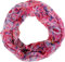 Jeamis Kreis Seide Loop Farbverlauf Frühling Rundschal Rainbow Unisex Sommer Leicht Schal Stola Dots (2025B Pink)