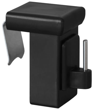 dekondo - 4 crochets de fenêtre décoratifs à clip pour fenêtre - Blanc - Plage de serrage : 10-27 mm - Universel (noir)