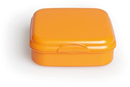 Excelsa Take Away Sandwich-Box, Polypropylen, Orange, 15 x 15 x 5 cm
