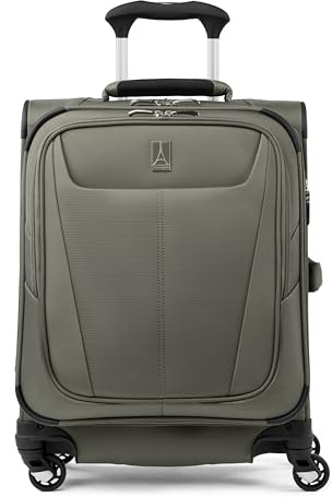 Travelpro Maxlite 5 Softside Expandable Carry on Suitcase with 4 Spinner Wheels, Lightweight Suitcase, Men and Women, International, Slate Green, Carry on 49x39x20 cm