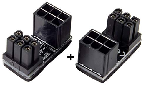 chenyang CY ATX 6-poliger Buchse auf 6-poliger 180-Grad-Winkeladapter für Desktop-Grafikkarte