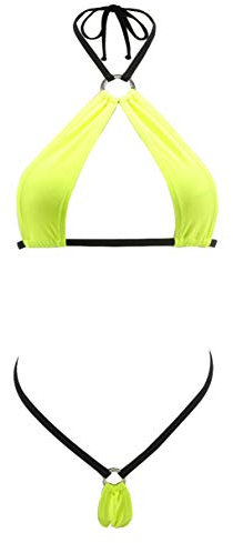 SHERRYLO Sexy Zweiteiliger Bikini Set Micro Bikinis Mini Bademode Sonnenbad Strandmode - Grün - Einheitsgröße