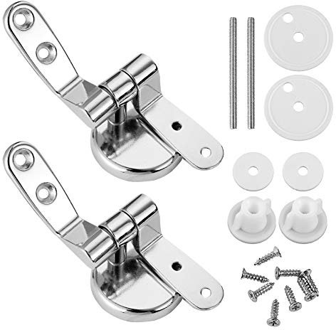 upain Toilet Seat Hinges Replacement Chrome Finished Toilet Seat Hinge for Wooden Resin for Toilet Seats with Fittings and Repair Parts