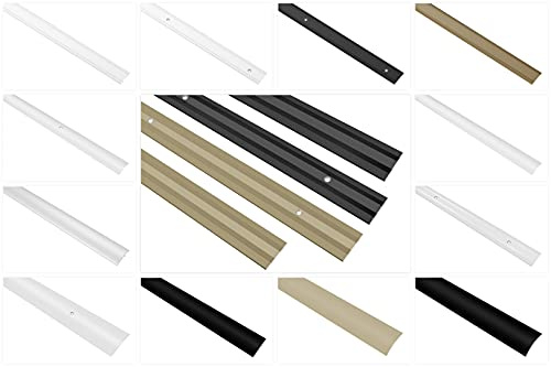 Perfiles de transición de aluminio anodizado - riel de transición para el suelo - (0,93 metros plateados) Perfiles de transición para el suelo a juego