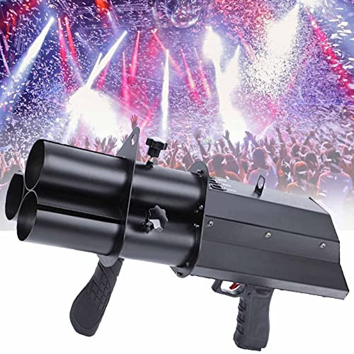Lanzador de Confeti, Pistola electrónica de Fuegos Artificiales con luz LED, Distancia de pulverización 8-10 cm, para Eventos, Fiestas, Discotecas, Bodas, conciertos, Ordinario
