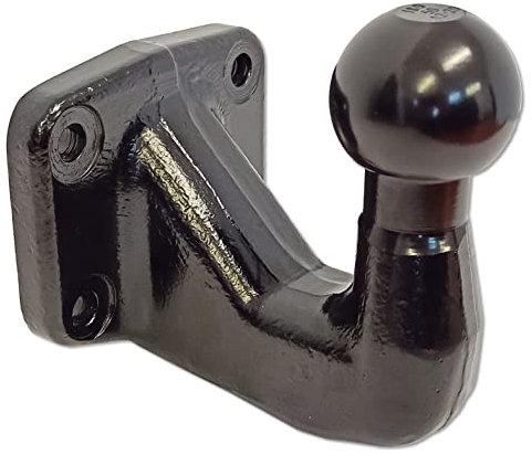 XIMPLIO Heavy Duty Duty 3500 kg/250 kg/250 kg/25 kN, piastra di avvitamento flangia testa sferica, gancio di traino, foro 83 mm x 56 mm