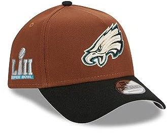 New Era Philadelphia Eagles NFL Harvest Superbowl LII Brown Black 9Forty A-Frame Snapback Cap - One-Size