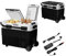 WOLTU Kompressor Kühlbox elektrisch Gefrierbox 50L Dual Zone mit App-Steuerung USB-Anschluss, 12 V/24 V, Mini Kühlschrank Gefrierschrank Kühlung bis -20°C für Auto Boot Camping,mit Adapter für Kühlbox