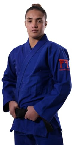 FIGHTINGFILMS Kimono de judo 100% coton 500Gr Red Label (Bleu, 190cm)