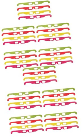 OSOLADY 40 Pièces Lunettes de 3D Lunettes 3D pour Enfants Lunettes en Carton Lunettes Pliables pellicule 3D Lunettes anaglyphes Carton Double Couche 250g