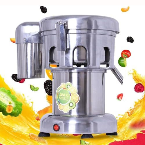 Máquina extractora de jugos centrífuga eléctrica comercial, máquinas exprimidoras industriales de 370 W, exprimidor de acero inoxidable, extractor de jugo de alta resistencia, exprimidor de frutas y