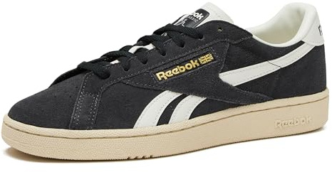 Reebok Unisex-Erwachsene Club C Grounds UK Vintage Sneakers Casual Tennis Herren Schuhe, Verwaschenes Schwarz/Papierweiß/Kreide, 47/48.5 EU