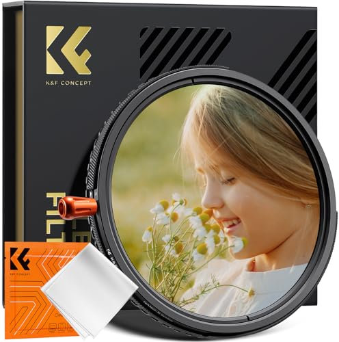 K&F CONCEPT 52mm Nano-Xcel Filtro 3 En 1 Funzione Black Mist 1/4 & Variabile ND2-32 & CPL con Un Panno di Pulizia per Obiettivo Fotocamera, Filtro in Vetro Ottico con 28 Strati Nano Rivestimento