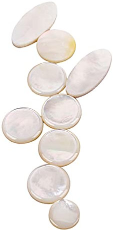 Abaodam 9stücke Teiliges Set Saxophon Knöpfe Für Alto Tenor Und Sopran Hochglänzende Weiße Inlays Leichte Und Tragbare Zubehörteile Für Musikliebhaber