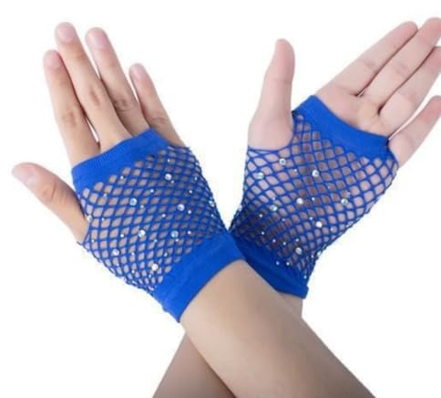 Rhinestones Fishnet Gloves, 1 Pair Mesh Fingerless Fish Net Sparkly Glitter Gloves, Stretchy Short Neon Mitten for 80s Party Cosplay, Arm Sleeves Bridal Glove for Wedding Halloween Nightclub Fancy | 1 Pair Stretchy Long Neon Mitten for 80s Party Cosplay, Arm Sleeves Bridal Glove for Wedding Halloween Nightclub