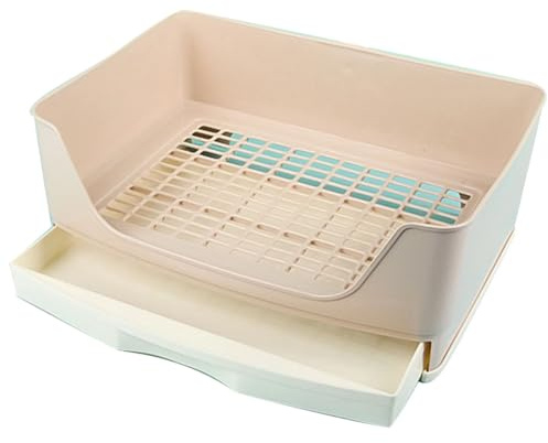 Orinal grande para entrenar el inodoro de conejo, inodoro esquinero con cajón, sartén más grande para adultos hámsteres, cerdos, hurones, galesaur, conejitos y otros animales mejor (blanco, talla