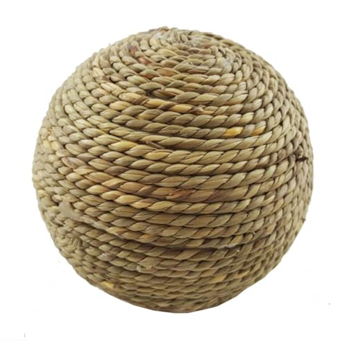 Yuemeuy Balle pour Lapin,Boules D'Naturelle pour Meulage | Accessoires pour Rongeurs avec Soins Dentaires Rouleaux Jouets pour Dents Distributeur Fourrage Jeu Maison Jardin Terrasse