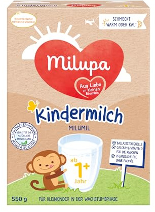 Milupa Milumil Kindermilch 1+ – Ab 1 Jahr – Für Kleinkinder in der Wachstumsphase - 5 x 550 g