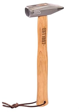 PICARD Martillo de cerrajero EST.1857, 800 g, el martillo para ti, martillo forjado con mango de nogal encerado, pista y aleta de precisión, martillo de cerrajero artesanal de 800 g