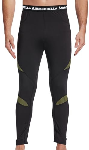 UNIQUEBELLA Mallas de ropa interior térmica para Hombres[Negro] [Pequeño]