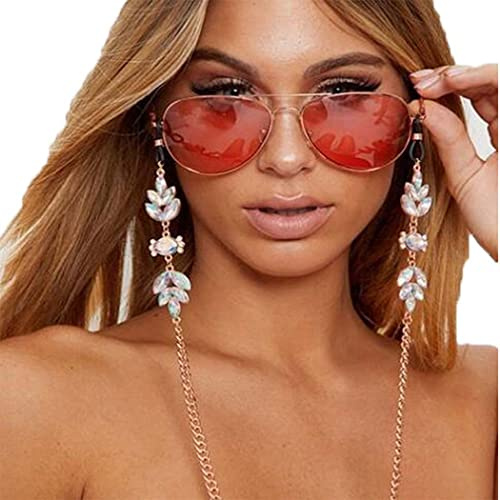 Bohend Mode Chaîne de lunettes de soleil Cristal Chaîne de masque facial Femmes Strass Accessoires pour chaînes de lunettes Pour lunettes de soleil et masques faciaux