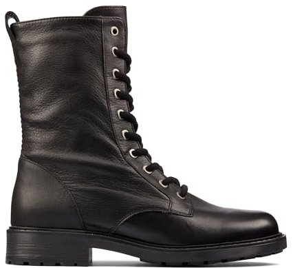 Clarks Orinoco 2 Style Lederstiefel in Schwarz, Schwarz, 39 EU