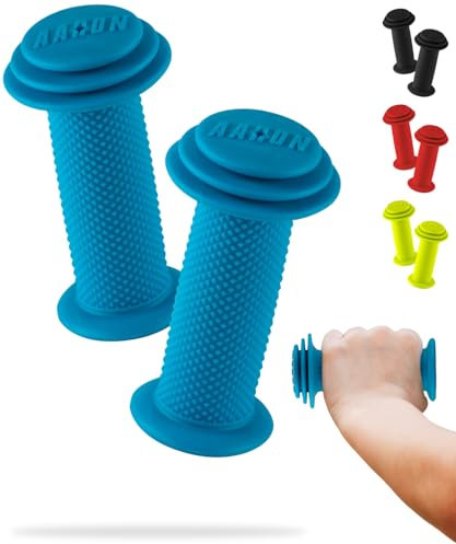 AARON KIDO Fahrradgriffe Kinder, Sicherheit durch Prallschutz, Griffe Kinderfahrrad, Lenkergriffe Fahrrad Kinder, passende Lenkergriffe Kinderfahrrad, Laufrad, Roller, Scooter