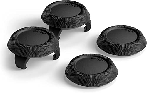 SCUF Control Thumbstick Grips - 4 Pack with 2 Bases - Pulse - Joystick Thumb Grips For Xbox One and Xbox Series X|S, PS4, PS5, Nintendo Switch Pro Controller - Black