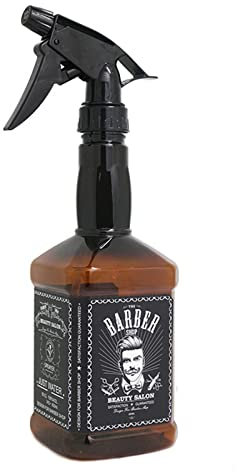 Whisky Style Spray Water Bottle, 650ml Fine Empty Mist Plastic Bottles for Hair, Flowers, Feeding And Cleaning Garden, Large Empty Plastic Spray Bottles For Barbers (brown)