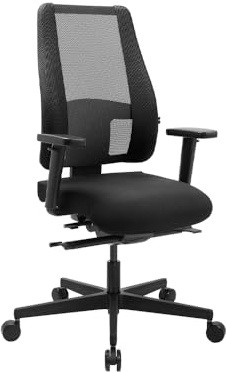TOPSTAR Sitness Premium ergonomischer Schreibtischstuhl, Bürostuhl mit bewegter Sitzfläche schwarz