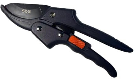 MAXBROTHERS Sécateur pour arbres fruitiers en acier inoxydable SK5, secateur de jardin, cueillette de fleurs et de fruits, multifonctionnel, les branches sèches et humides ne blessent pas l'arbre