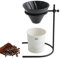 Pasdrucn Gotero de café de cerámica con taza de cerámica, cono de filtro de café, filtro de café manual de cerámica, juego de cafetera de vertido, cafetera de goteo para el hogar, cafetería,