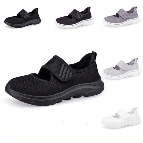 Dinint Femme Chaussures de Orthopédique Chaussures Diabétiques pour Femmes Respirant Sneaker de rééducation,Antidérapantes,Légères