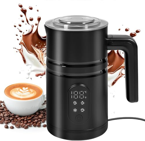 Carehabi Montalatte Elettrico 4 in 1100ml-350ml Morpilot Cappuccinatore Montalatte per Cappuccino, Macchiato, Caffè Latte e Cioccolata Calda