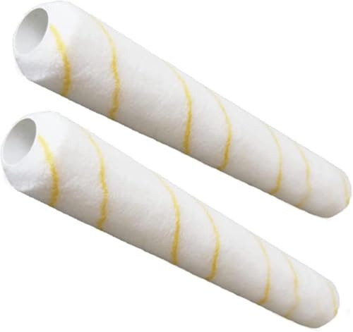 2 rodillos de pintura profesional, funda de rodillo de pintura de microfibra, kit de decoración de pintura, para pintura de emulsión de acabado suave, pelo medio