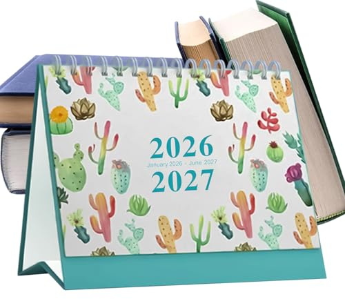 Ranley Calendario De Mesa 2026 - Semanal Diario 18 con Notas - Calendario De Mesa De Enero 2026 A Junio 2027 | Para Hogar, Oficina, Escuela, Aula Agenda Académica