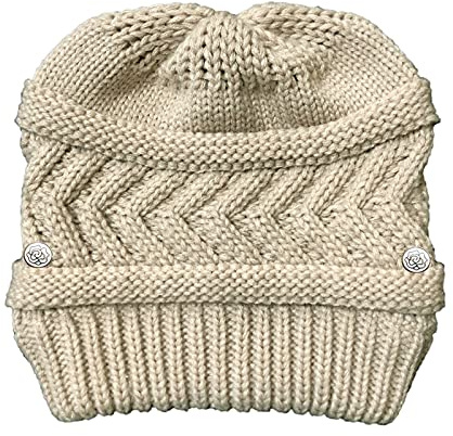 Saker stitching Cap damer virkad stickad mössa solid varm hattar huvudbonad, Beige, one size
