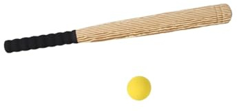 rongweiwang Roligt sportbasebollträ och bollset, övning, förbättrar färdigheter, lättviktiga barn, barn njuter av basebollträ, bollsetet är tillverkat av EVA för, barnträning, Loggfärg, 24 tum