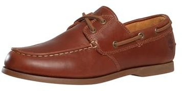 Timberland Men's Cedar Bay Essential Leather Boat Shoe, Medium Brown Full Grain, 8.5 UK