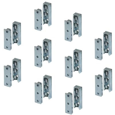 Gedotec Möbelverbinder aus Metall verdeckt | 10 Set Korpusverbinder | Bettverbinder SOLID | Einhänge-Verbinder Beschlag für Betten, Möbel & Metallbau | Tragkraft bis 250 kg | Holzverbinder unsichtbar